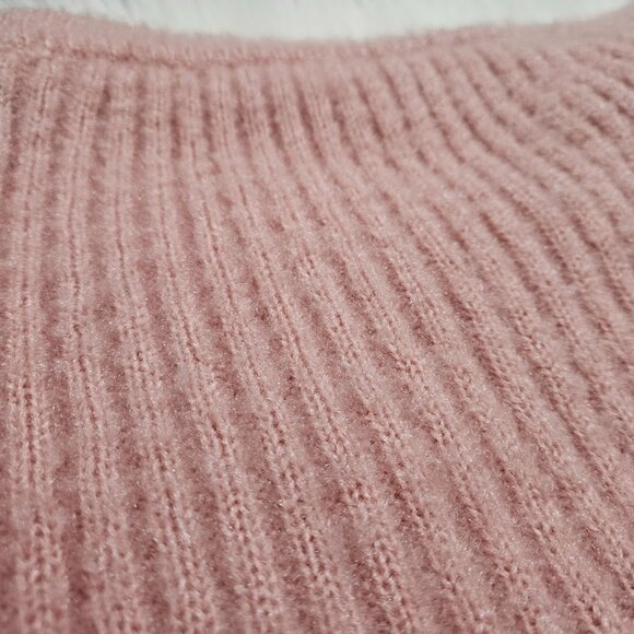 Eloquii Pink High Waisted Ribbed Knit Fuzzy Textured Lounge Pajama Shorts 22/24 - Picture 8 of 9